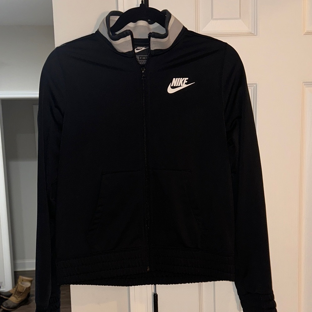 Nike Women's Black and Gray Full Zip